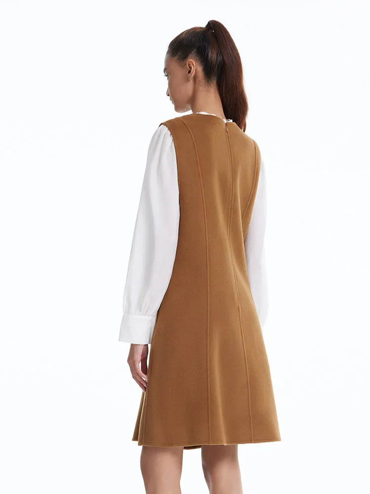 Brown Wool Tank Mini Dress sold by Goelia product image thumbnail 4