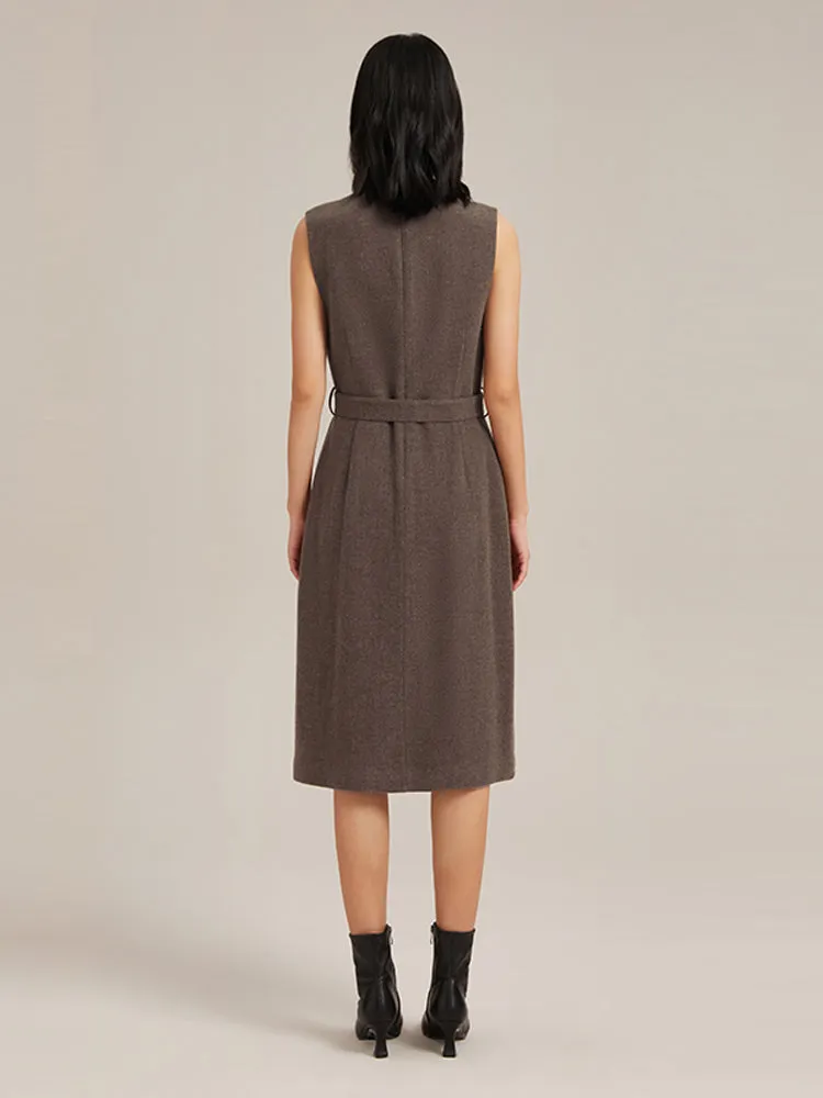 Washable Wool Sleeveless Jumper Midi Dress sold by Goelia product image thumbnail 3