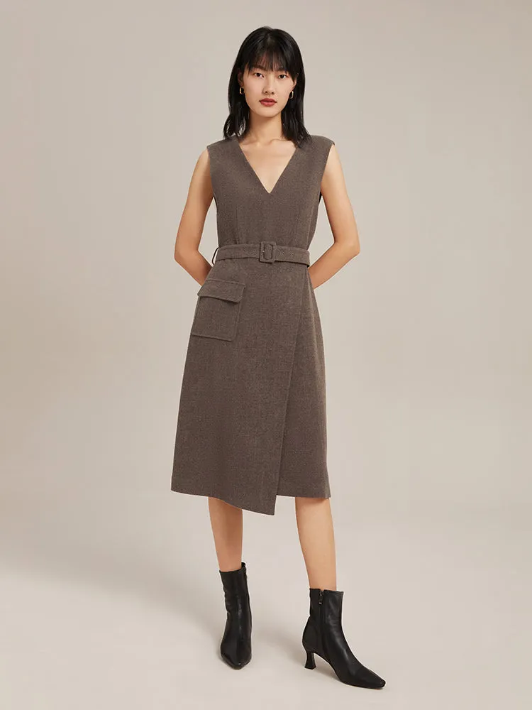 Washable Wool Sleeveless Jumper Midi Dress sold by Goelia product image thumbnail 2