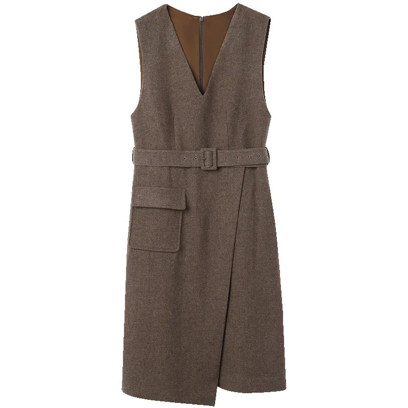 Washable Wool Sleeveless Jumper Midi Dress sold by Goelia product image thumbnail 5