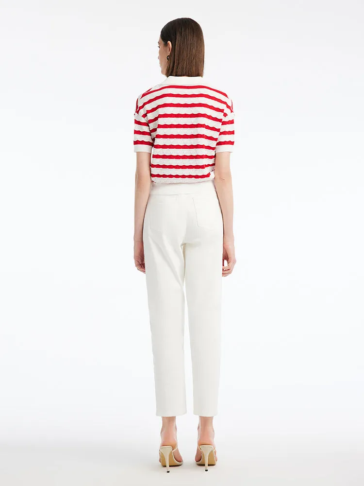 Knitted Striped Pullover Knit Top sold by Goelia product image thumbnail 4