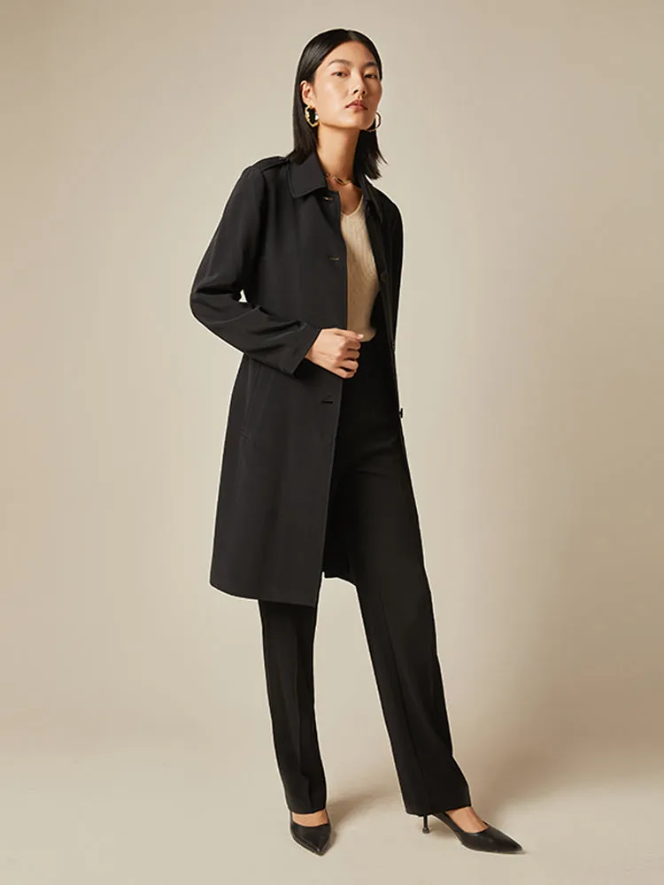 Lapel Mid-Length Women Trench Coat With Belt sold by Goelia product image thumbnail 2