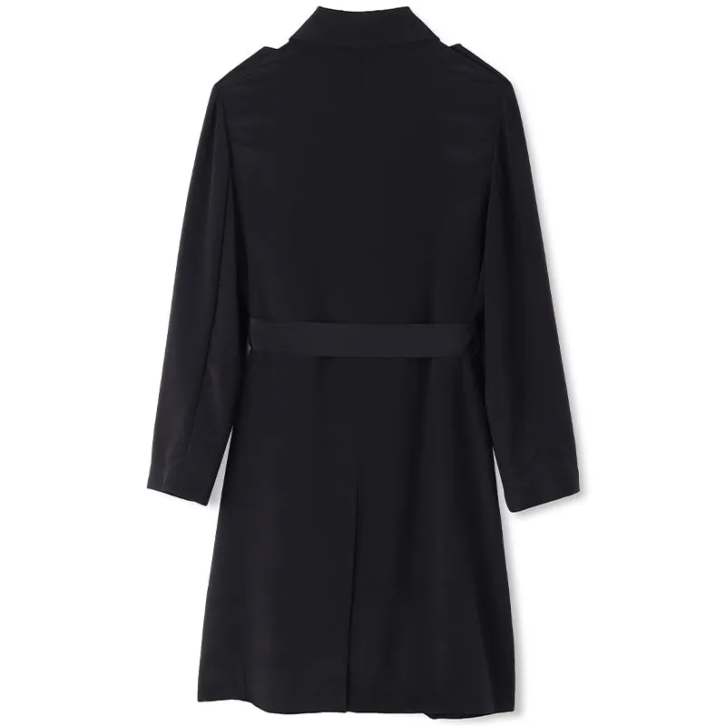 Lapel Mid-Length Women Trench Coat With Belt sold by Goelia product image thumbnail 5