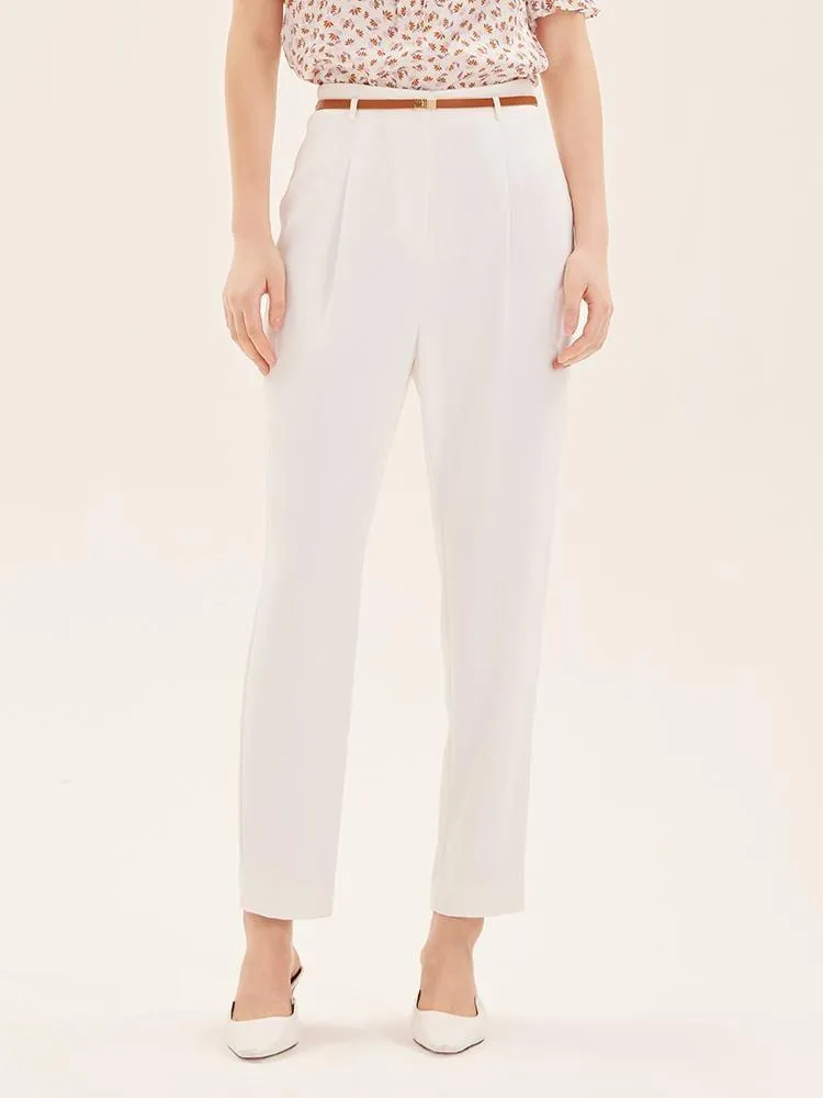Tapered Pants With Belt sold by Goelia