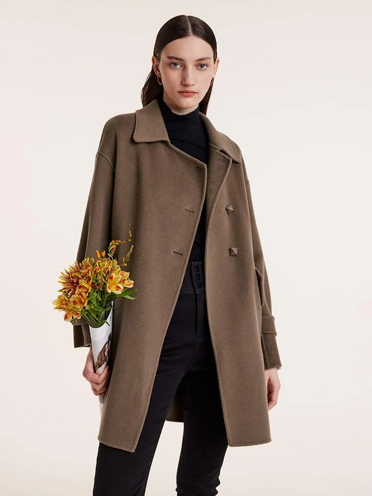 Tencel Woolen Double-Faced Coat sold by Goelia