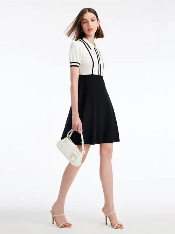 Gathered Waist College Commuter Mini Dress sold by Goelia