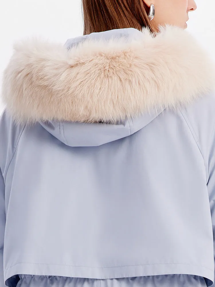 Removable Fox Fur Parka Women Coat sold by Goelia product image thumbnail 5
