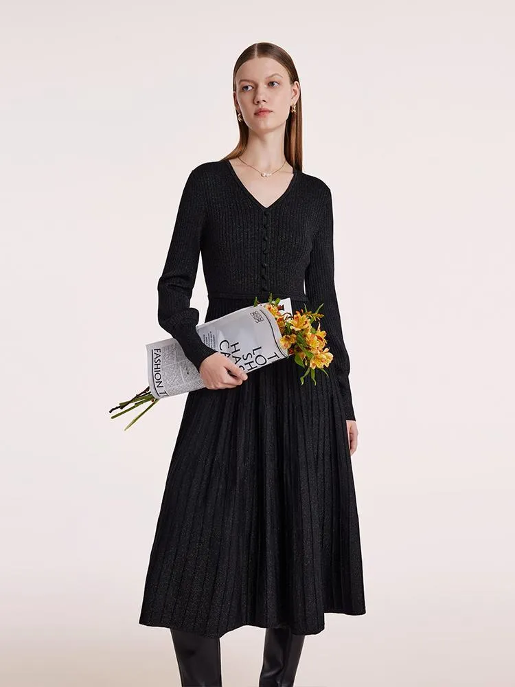 Machine Washable Wool Pleated Dress sold by Goelia product image thumbnail 4