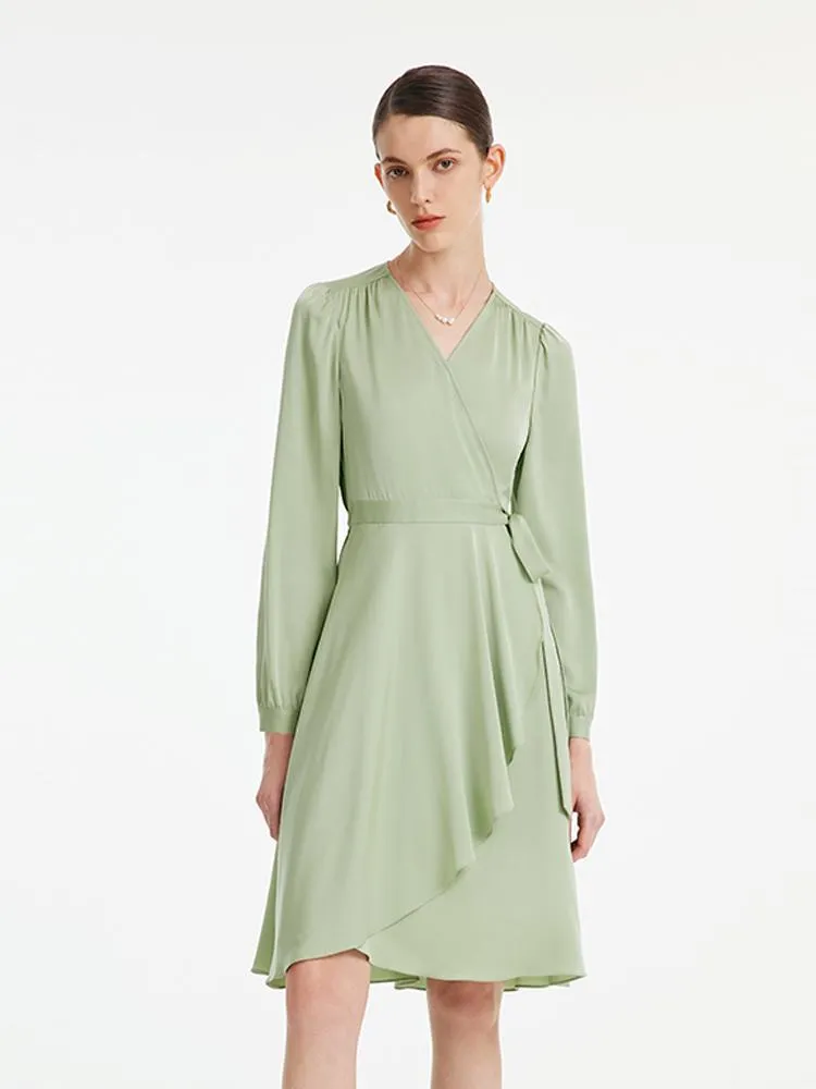 22 Momme Silk Tea-break Midi Dress sold by Goelia