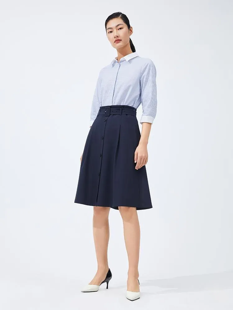 High Waist A-Line Skirt With Pockets sold by Goelia product image thumbnail 2