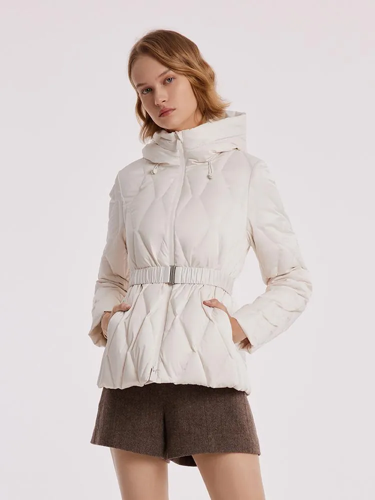 White Hooded Goose Down Garment sold by Goelia product image thumbnail 4