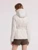 White Hooded Goose Down Garment sold by Goelia