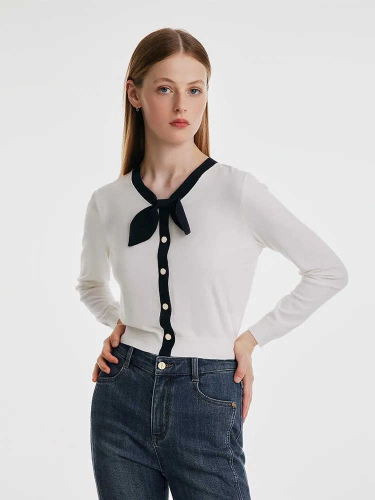 Tencel And Woolen Bowknot Women Sweater sold by Goelia product image thumbnail 4