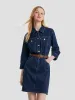 Denim Mini Dress With Belt sold by Goelia