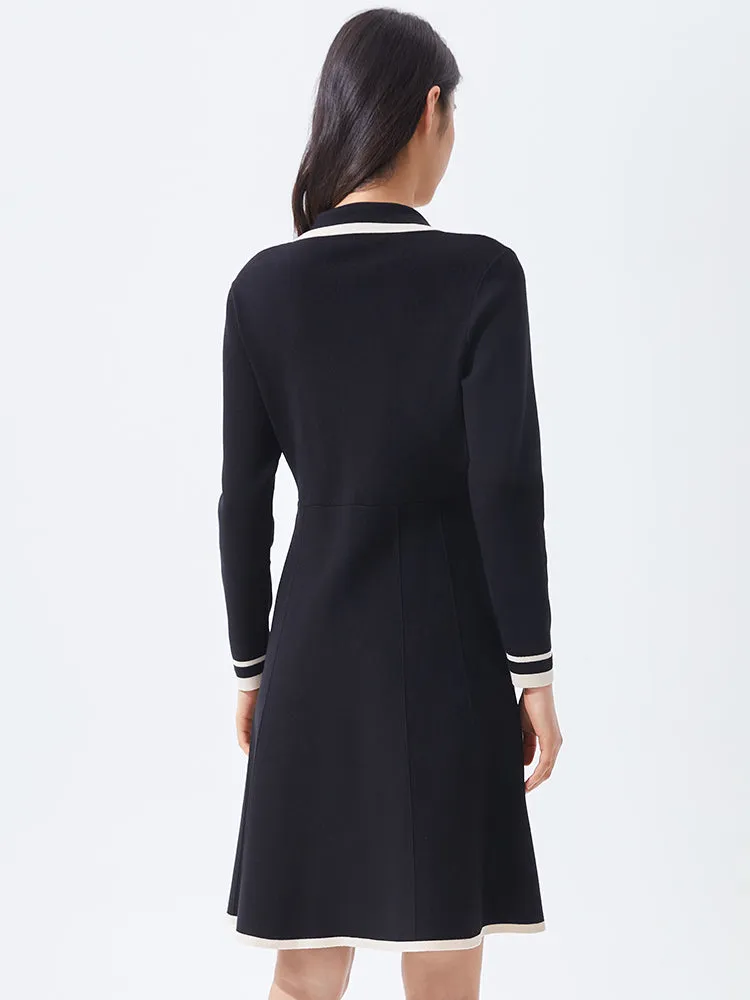 Fitted Double-Breasted Lapel Collar Mini Dress sold by Goelia product image thumbnail 4