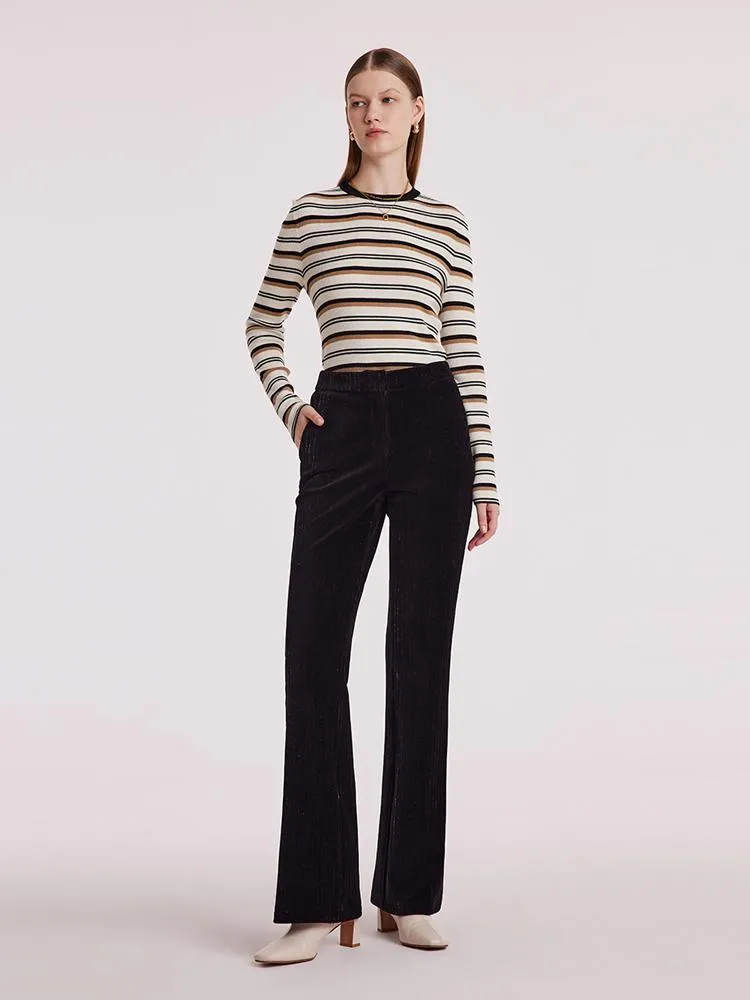 Black Flare Women Knit Pants sold by Goelia product image thumbnail 2