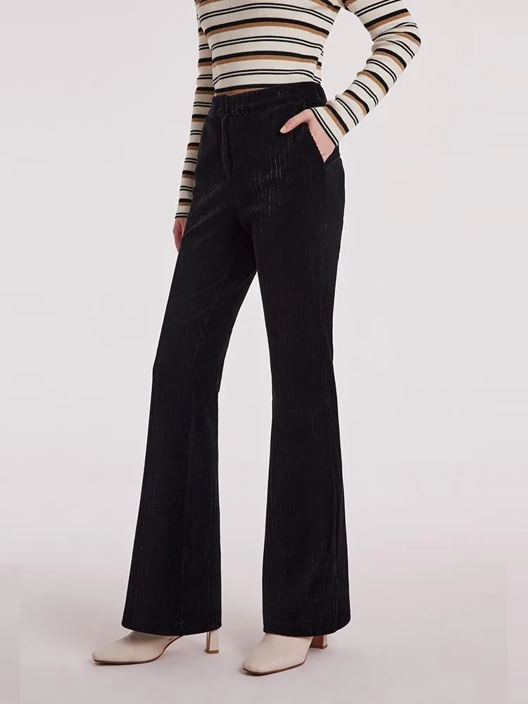 Black Flare Women Knit Pants sold by Goelia product image thumbnail 4