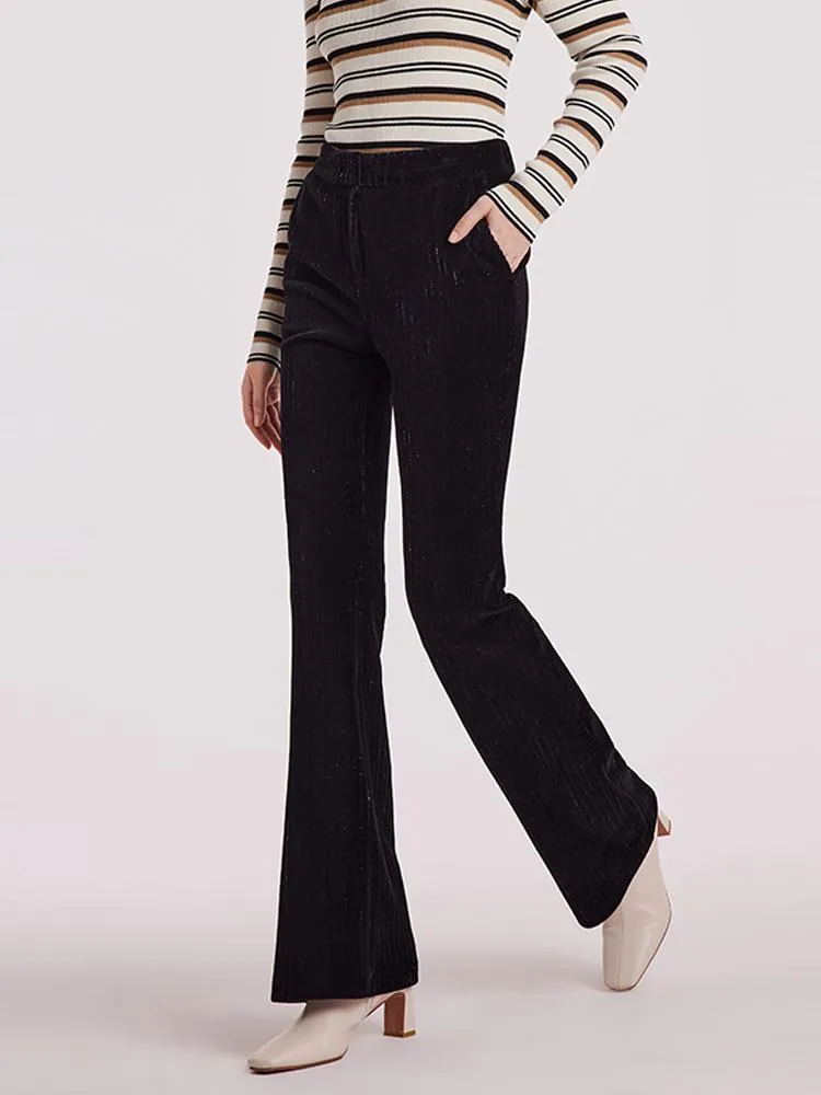 Black Flare Women Knit Pants sold by Goelia product image thumbnail 3