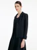 Black Worsted Woolen Blazer sold by Goelia