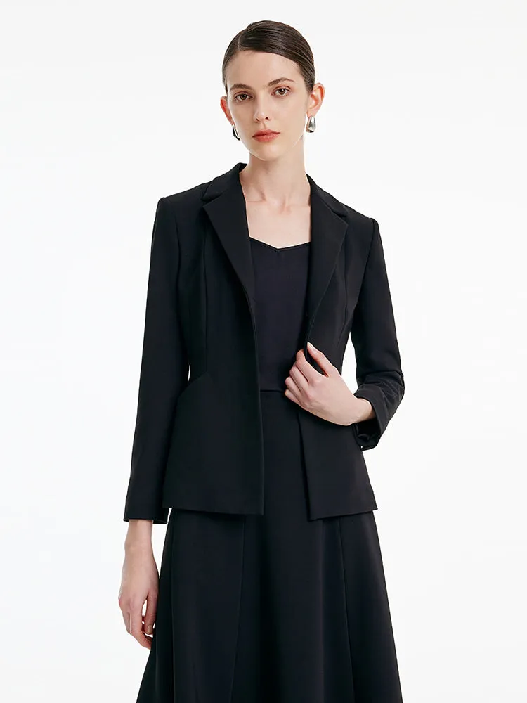 Black Worsted Woolen Blazer sold by Goelia product image thumbnail 5