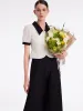 Jacquard Short Top And Women Skirt Two-piece Set sold by Goelia
