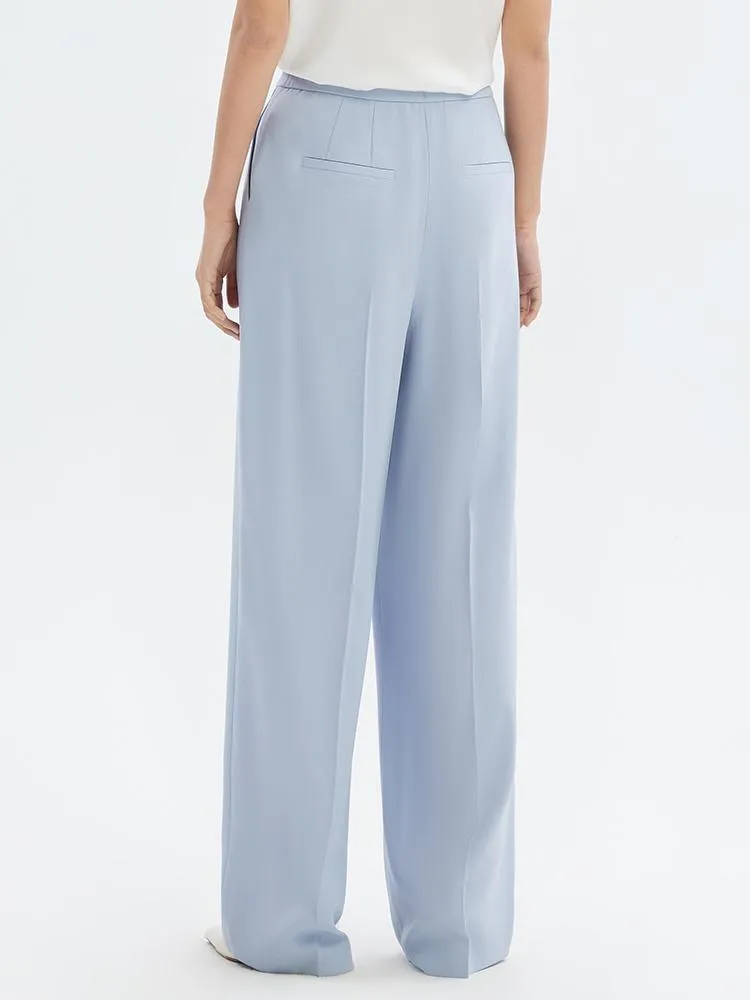 Blue Triacetate Wide Leg Women Pants sold by Goelia product image thumbnail 3