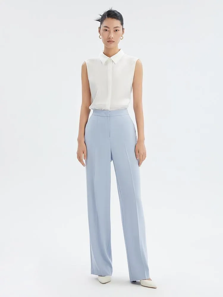 Blue Triacetate Wide Leg Women Pants sold by Goelia product image thumbnail 2