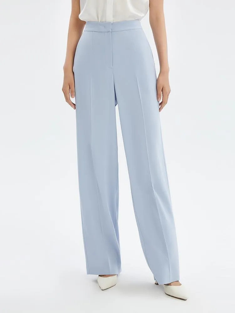 Blue Triacetate Wide Leg Women Pants sold by Goelia