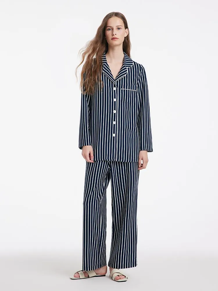 Long Sleeves And Pants Striped Pajamas Two-Piece Set sold by Goelia product image thumbnail 2