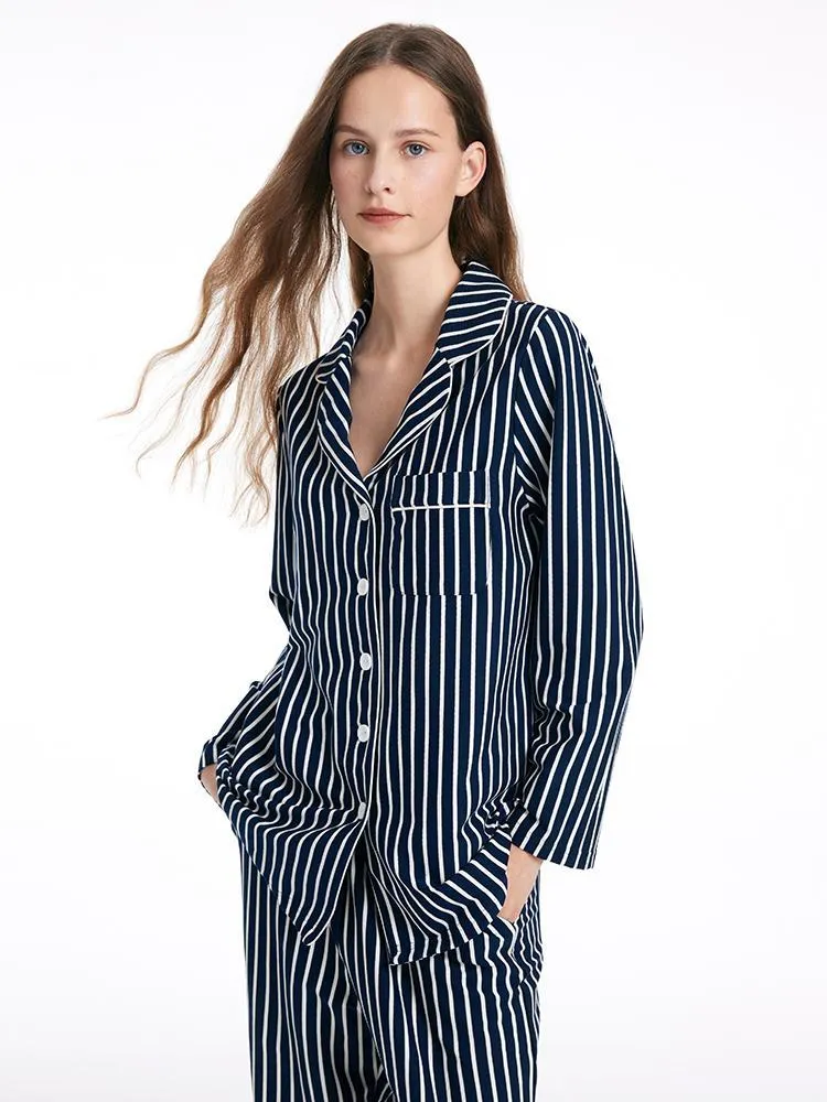 Long Sleeves And Pants Striped Pajamas Two-Piece Set sold by Goelia product image thumbnail 4