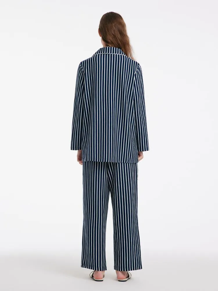 Long Sleeves And Pants Striped Pajamas Two-Piece Set sold by Goelia product image thumbnail 3