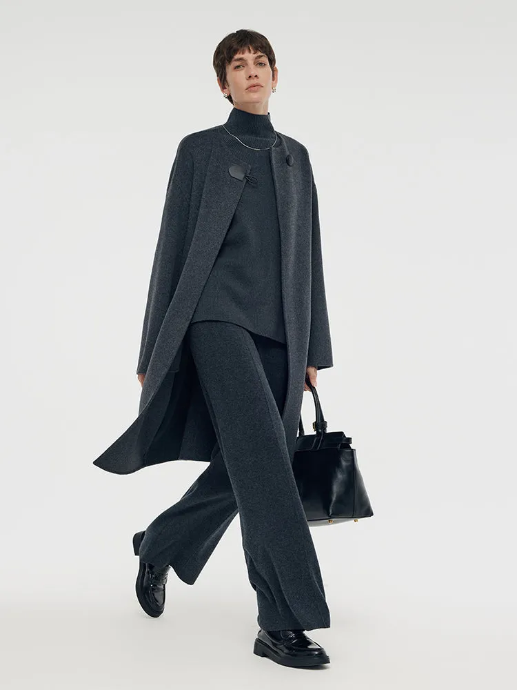 100% Wool Round Neck Women Coat sold by Goelia product image thumbnail 2