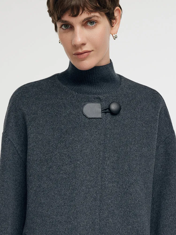 100% Wool Round Neck Women Coat sold by Goelia product image thumbnail 5