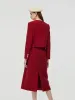 Wool Crop Jacket And Midi Skirt Two-Piece Set sold by Goelia