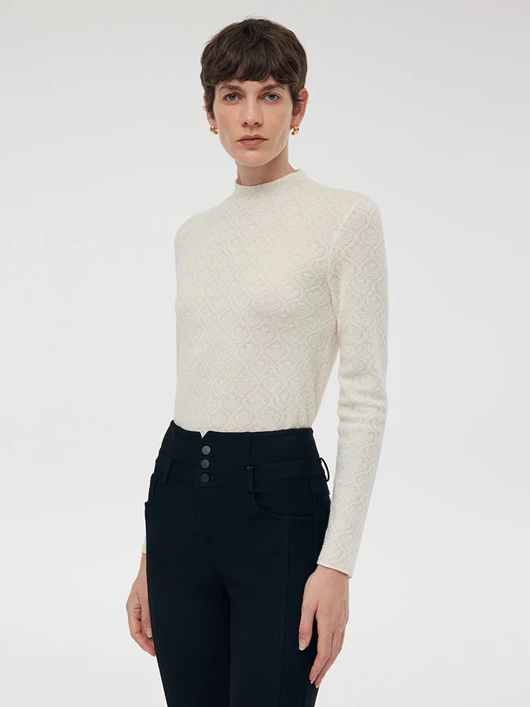 Machine Washable Wool Jacquard Women Knit Top sold by Goelia product image thumbnail 5