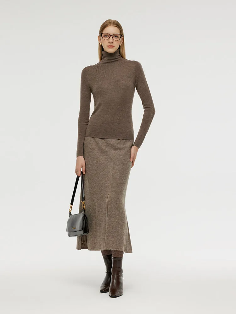 Machine Washable Wool Turtleneck Women Knit Top sold by Goelia product image thumbnail 3