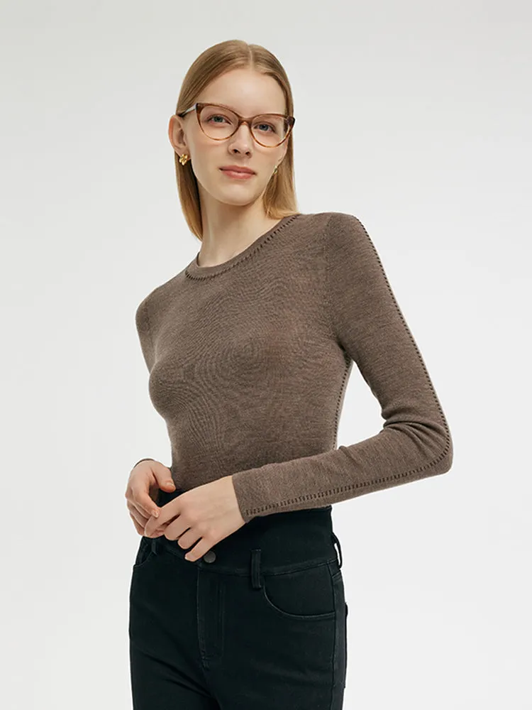 Machine Washable Wool Women Knit Top sold by Goelia product image thumbnail 4