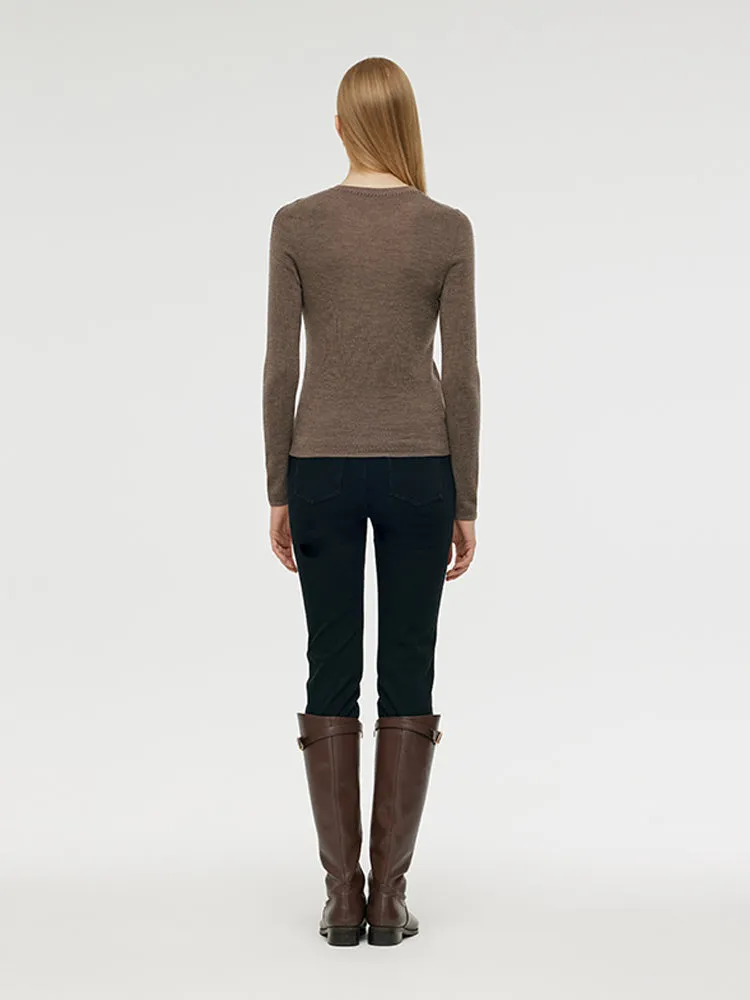 Machine Washable Wool Women Knit Top sold by Goelia product image thumbnail 3