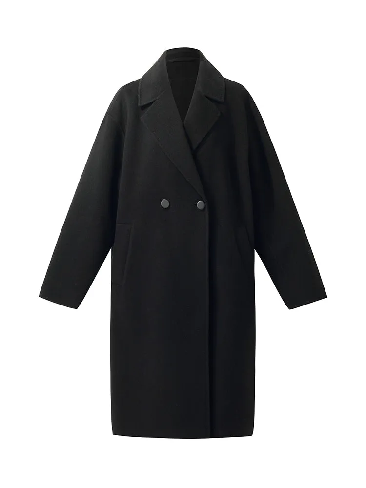 Wool Cashmere Double-Faced Unisex Mid-Length Coat sold by Goelia product image thumbnail 5