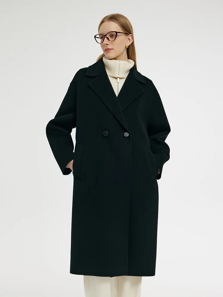 Wool Cashmere Double-Faced Unisex Mid-Length Coat sold by Goelia product image thumbnail 3