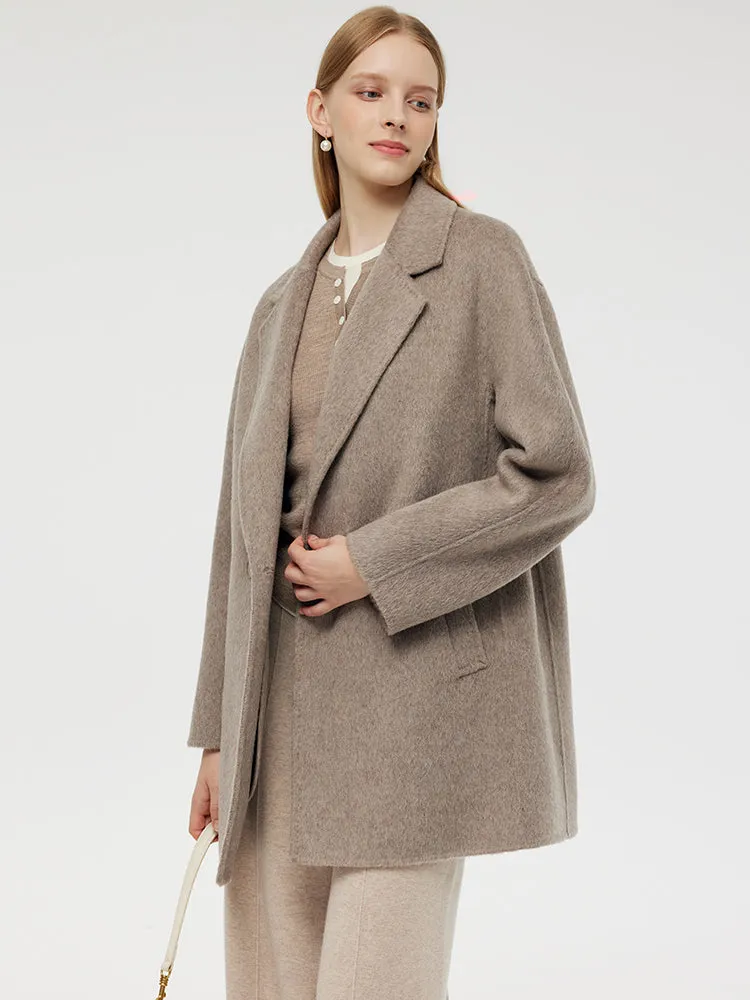 Wool Alpaca Women Mid-Length Coat sold by Goelia product image thumbnail 5