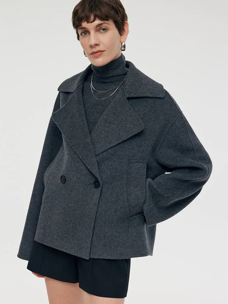 100% Wool Lapel Unisex Short Coat sold by Goelia product image thumbnail 5