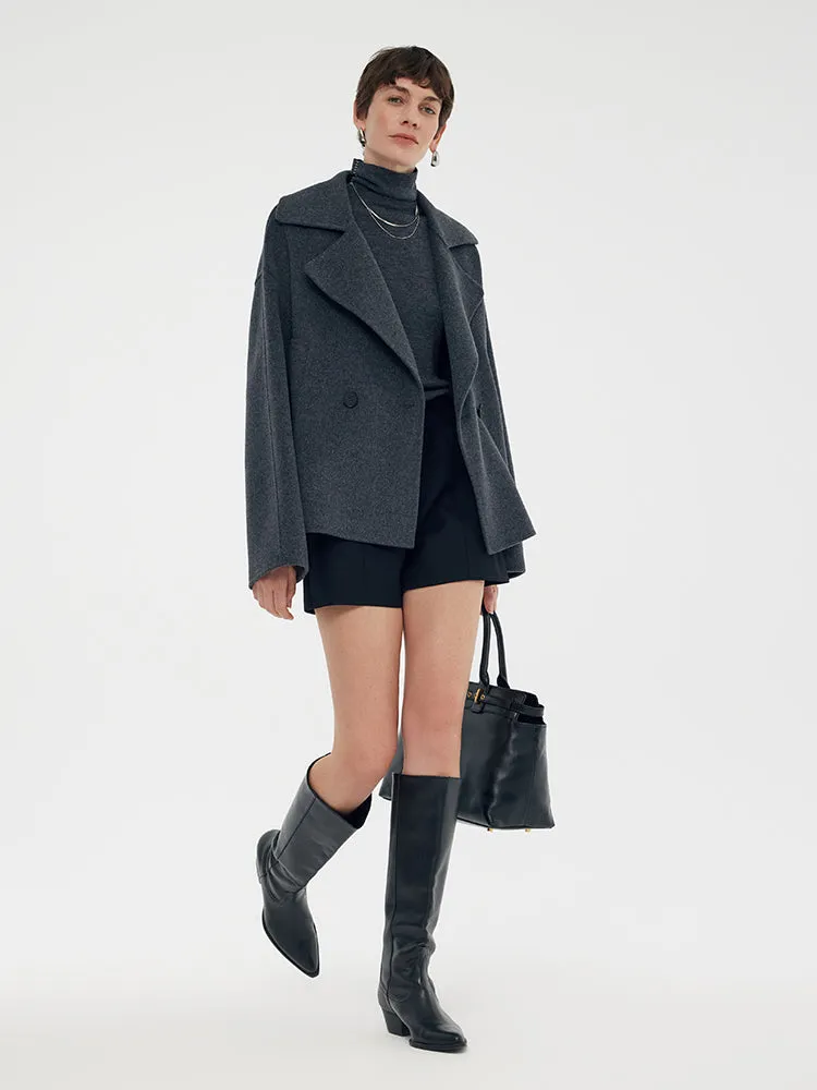 100% Wool Lapel Unisex Short Coat sold by Goelia product image thumbnail 2