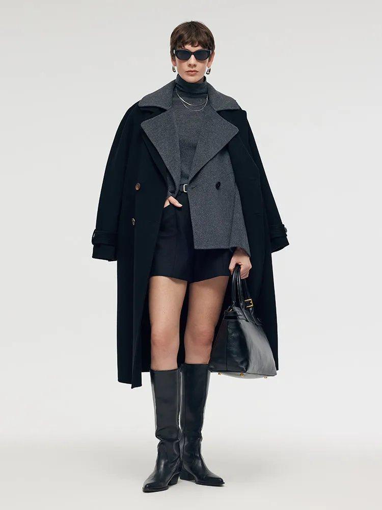 100% Wool Lapel Unisex Short Coat sold by Goelia product image thumbnail 3