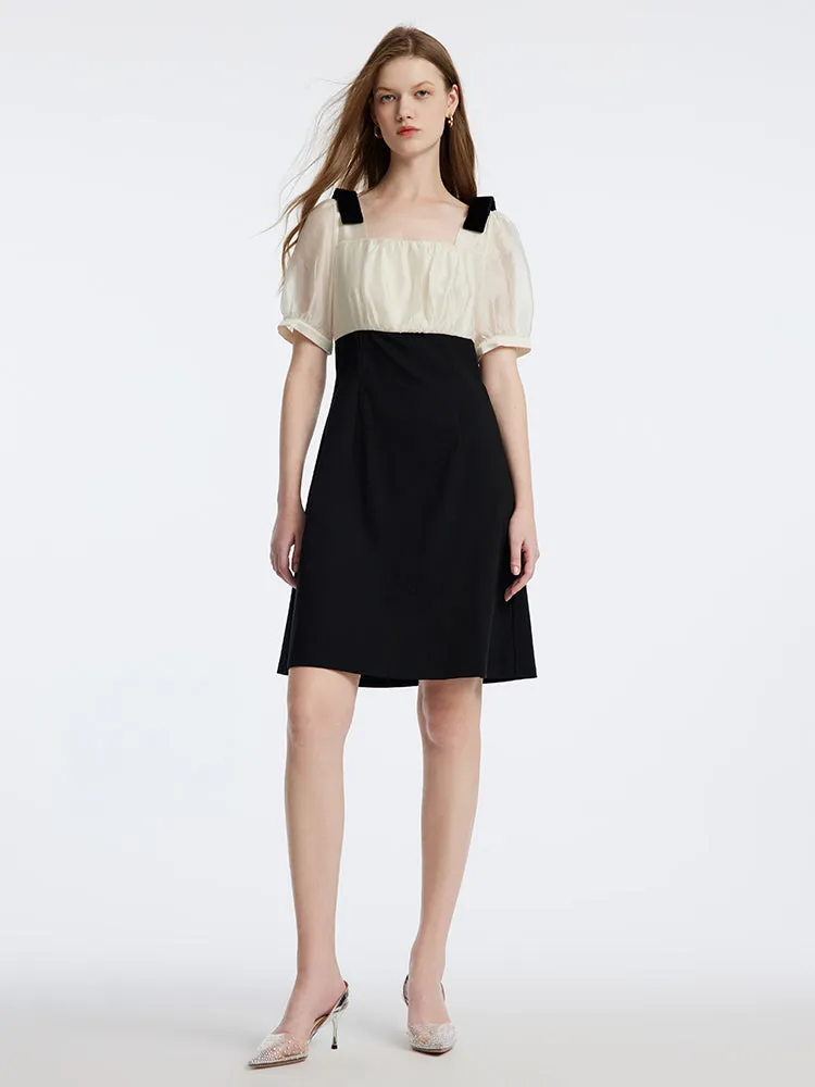 Square Neck High Waist Mini Dress sold by Goelia product image thumbnail 2