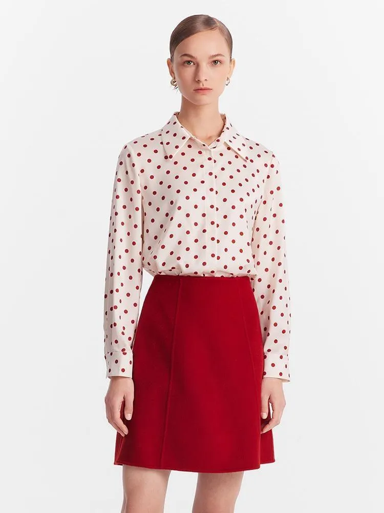 Tencel Wool Double-Faced A-Line Skirt sold by Goelia product image thumbnail 4