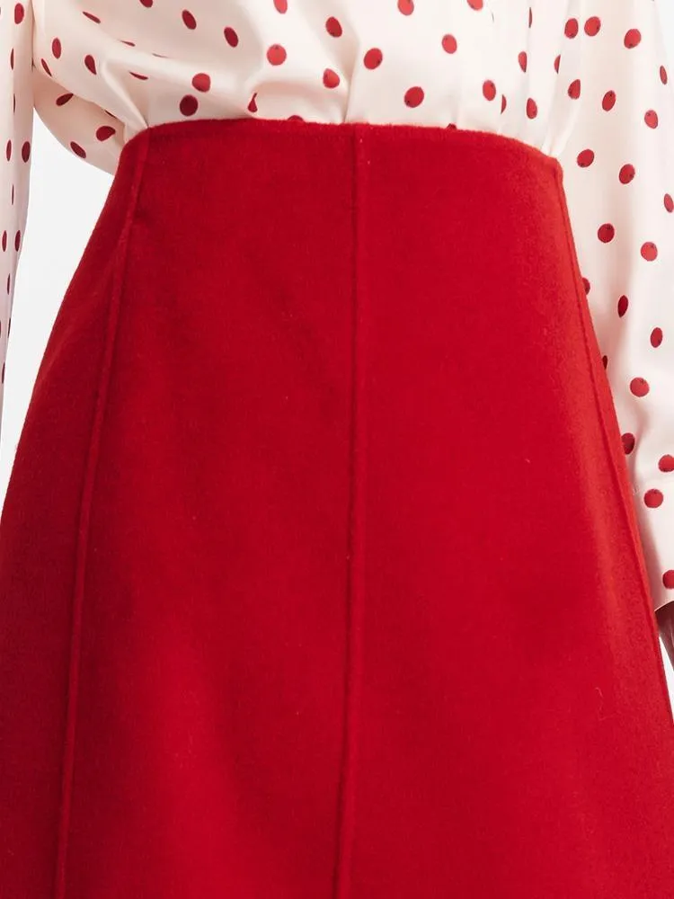 Tencel Wool Double-Faced A-Line Skirt sold by Goelia product image thumbnail 5