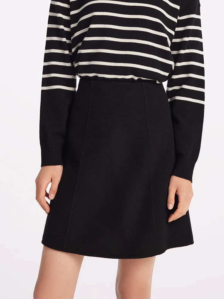 Tencel Wool Double-Faced A-Line Skirt sold by Goelia product image thumbnail 2