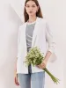 Acetate Minimalist One-Button Blazer sold by Goelia