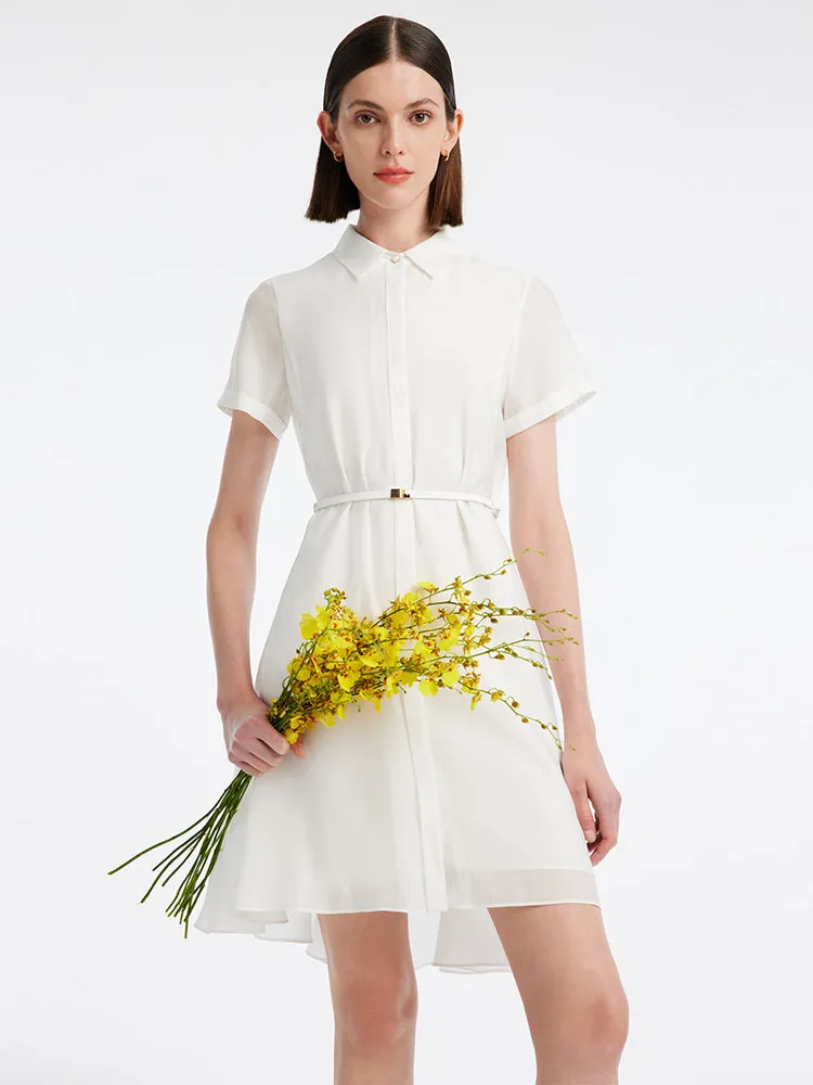 A-line Women Shirt Dress With Belt sold by Goelia